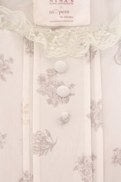 画像2: m petit by misako / NINA'S 花柄スクエアネックワンピース S アイボリー O-26-02-14-081-LO-OP-OW-OS
