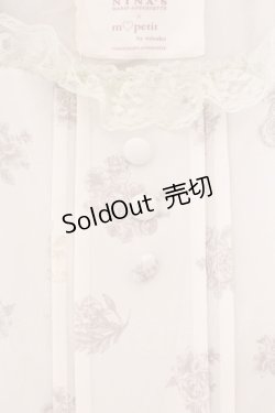 画像2: m petit by misako / NINA'S 花柄スクエアネックワンピース S アイボリー O-26-02-14-081-LO-OP-OW-ZT0225L