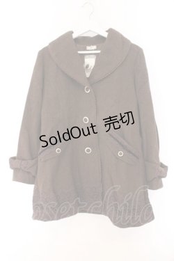 画像1: axes femme / 裾レース使いコート M ブラウン O-26-02-14-086-AX-CO-OW-ZTC054