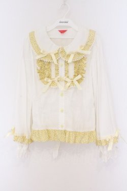 画像1: BABY,THE STARS SHINE BRIGHT / Mignonette Fleurie ブラウス  ホワイトｘイエロー O-26-02-14-008-BA-BL-YM-OS