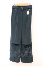 画像1: axes femme / ベルト付カットアウトパンツ F グリーン O-26-02-14-015-AX-PA-OW-ZT320 (1)