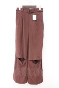 axes femme / ベルト付カットアウトパンツ F ブラウン O-26-02-14-016-AX-PA-OW-OS