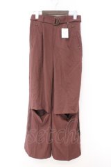 axes femme / ベルト付カットアウトパンツ F ブラウン O-26-02-14-016-AX-PA-OW-OS