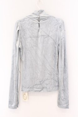 画像2: F i.n.t / ハイネックベロアパフスリーブトップス F サックス O-26-02-14-017-0-TO-OW-OS