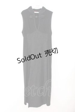 画像1: Qutie Frash / チャイナロングワンピ  ブラック O-26-02-14-023-QU-OP-OW-OS