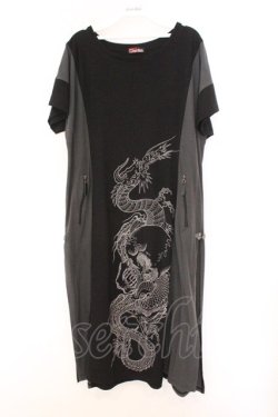 画像1: Qutie Frash / BIGロングカットソー  ブラック O-26-02-14-024-QU-OP-OW-OS