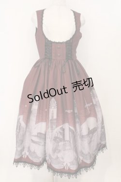 画像1: Forest Song / コルセット風ジャンパースカート  ワイン O-26-02-16-028-LO-OP-IG-OS