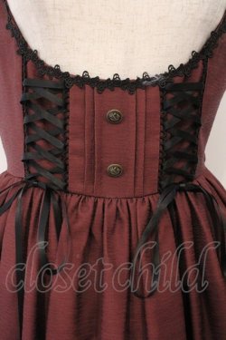 画像2: Forest Song / コルセット風ジャンパースカート  ワイン O-26-02-16-028-LO-OP-IG-OS