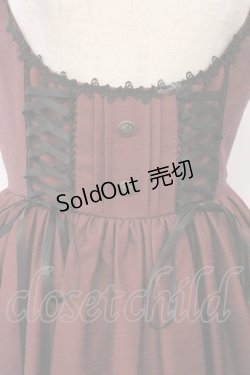画像2: Forest Song / コルセット風ジャンパースカート  ワイン O-26-02-16-028-LO-OP-IG-OS