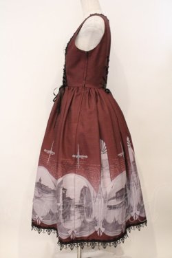 画像4: Forest Song / コルセット風ジャンパースカート  ワイン O-26-02-16-028-LO-OP-IG-OS