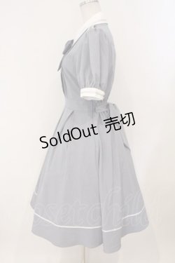 画像3: Amavel / ピンストライプシャツカラーワンピース F サックス O-26-02-16-031-CA-OP-IG-OS