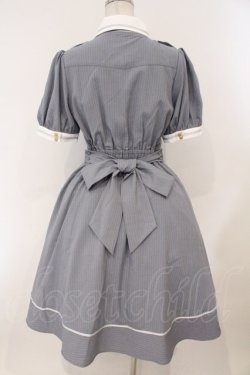 画像4: Amavel / ピンストライプシャツカラーワンピース F サックス O-26-02-16-031-CA-OP-IG-OS