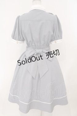 画像4: Amavel / ピンストライプシャツカラーワンピース F サックス O-26-02-16-031-CA-OP-IG-OS