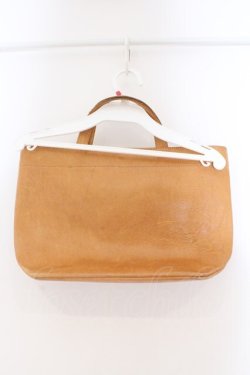 画像4: KANEKO ISAO / ロゴ型押しレザーバッグ  キャメル O-26-02-16-004-EL-BG-OW-OS