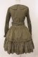 画像6: Victorian maiden / コットンドールローウエストドレス  カーキグリーン O-26-02-16-032-CL-OP-OW-OS (6)