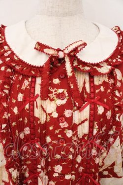 画像2: PINK HOUSE / バラ園うさぎミディワンピース  アカ O-26-02-16-036-LO-OP-OW-OS