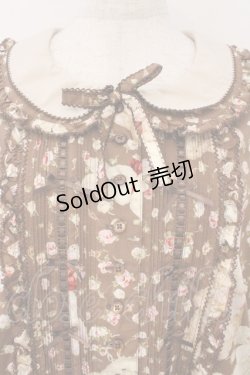 画像2: PINK HOUSE / バラ園うさぎミディワンピース  ショコラ O-26-02-16-037-LO-OP-OW-OS