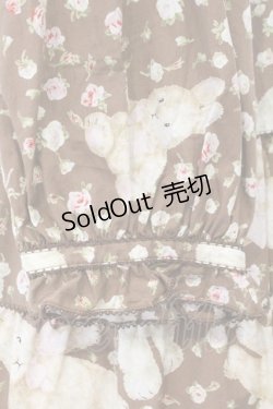 画像5: PINK HOUSE / バラ園うさぎミディワンピース  ショコラ O-26-02-16-037-LO-OP-OW-OS