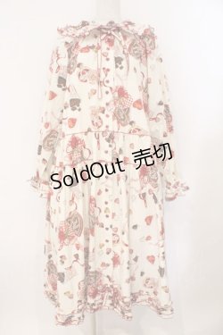 画像1: PINK HOUSE / スウィートメモリーズプリントミディワンピース  ミルク O-26-02-16-038-LO-OP-OW-OS