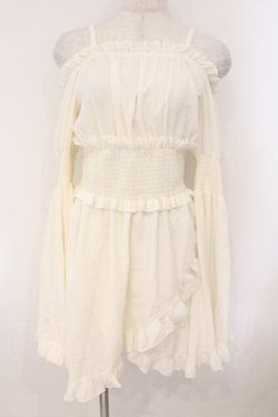 画像1: Qutie Frash / オフショルチュニック  オフホワイト O-26-02-16-040-QU-TO-IG-OS