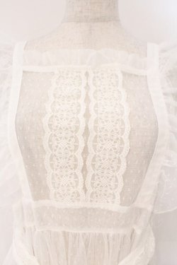 画像2: axes femme kawaii / ドットチュールエプロン  オフシロ O-26-02-16-041-AX-OP-IG-OS