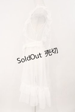 画像4: axes femme kawaii / ドットチュールエプロン  オフシロ O-26-02-16-041-AX-OP-IG-OS