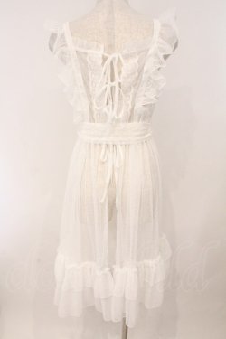 画像5: axes femme kawaii / ドットチュールエプロン  オフシロ O-26-02-16-041-AX-OP-IG-OS