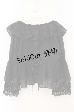 画像3: axes femme / レース袖フリルボレロ  クロ O-26-02-16-043-AX-TO-IG-OS