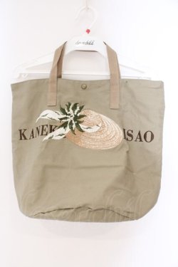 画像1: KANEKO ISAO / 帽子刺繍入りトートバッグ  ベージュ O-26-02-16-006-EL-BG-OW-OS