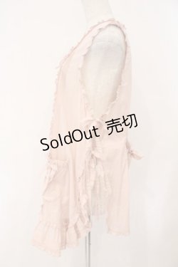 画像4: PINK HOUSE / 桜Teddy刺繍使いローンタブリエ  ピンク O-26-02-16-045-LO-TO-OW-OS