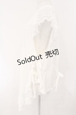 画像4: PINK HOUSE / 幸見うさぎ柄ローンタブリエ  シロ O-26-02-16-046-LO-TO-OW-OS