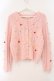 画像1: PINK HOUSE / カラフルポップル付きニットカーディガン  ピンク O-26-02-16-048-LO-TO-OW-OS (1)