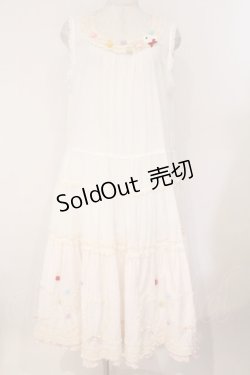 画像1: PINK HOUSE / カラフルポップルフリル使いワンピース  シロ O-26-02-16-049-LO-OP-OW-OS