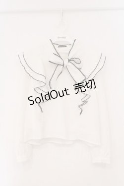 画像1: evelyn / リボンフリルブラウス  シロ O-26-02-16-053-LO-BL-OW-OS