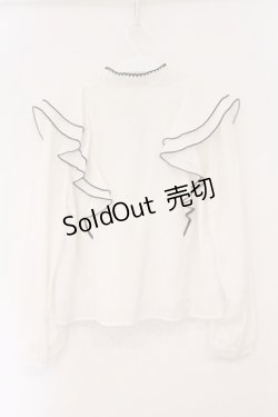 画像2: evelyn / リボンフリルブラウス  シロ O-26-02-16-053-LO-BL-OW-OS