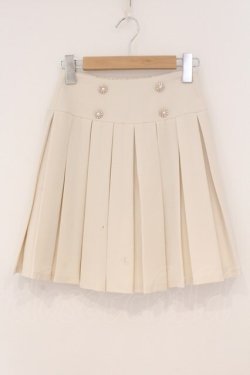 画像1: evelyn / ビジュープリーツスカート  アイボリー O-26-02-16-055-LO-SK-OW-OS