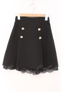 画像1: evelyn / ハートボタンミニスカート  クロ O-26-02-16-056-LO-SK-OW-OS