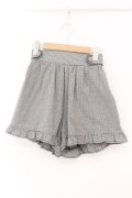 evelyn / 裾フリルギンガムショートパンツ  クロ O-26-02-16-057-LO-PA-OW-OS