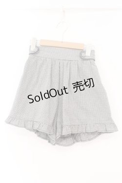 画像1: evelyn / 裾フリルギンガムショートパンツ  クロ O-26-02-16-057-LO-PA-OW-OS