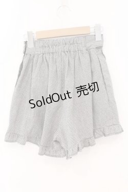 画像2: evelyn / 裾フリルギンガムショートパンツ  クロ O-26-02-16-057-LO-PA-OW-OS