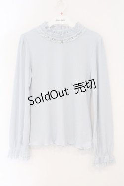 画像1: axes femme / フリルカットプルオーバー M サックス O-26-02-16-065-AX-TO-OW-OS