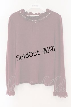 画像1: axes femme / フリルカットプルオーバー F ワイン O-26-02-16-067-AX-TO-OW-OS