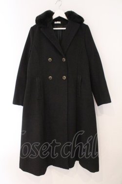 画像1: axes femme / テーラー襟コート L クロ O-26-02-16-068-AX-CO-OW-OS