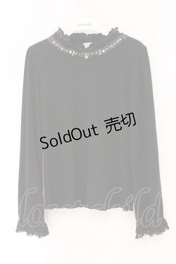 画像1: axes femme / フリルカットプルオーバー M クロ O-26-02-16-070-AX-TO-OW-OS