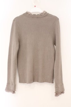 画像3: axes femme / ビジューフラワーニット M チャコールグレー O-26-02-16-071-AX-TO-OW-OS