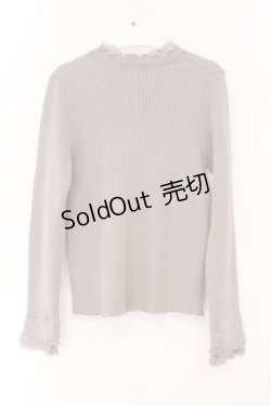 画像3: axes femme / ビジューフラワーニット M チャコールグレー O-26-02-16-071-AX-TO-OW-OS