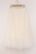 axes femme / ロングチュールスカート F シロ O-26-02-16-074-AX-SK-OW-OS