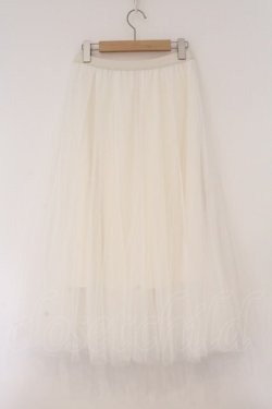 画像2: axes femme / ロングチュールスカート F シロ O-26-02-16-074-AX-SK-OW-OS