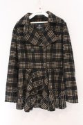Ozz Croce / チェックフレアコート  ブラック×ブラウンチェック O-26-02-16-075-OO-CO-IG-OS