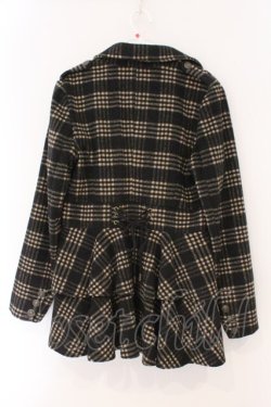 画像3: Ozz Croce / チェックフレアコート  ブラック×ブラウンチェック O-26-02-16-075-OO-CO-IG-OS